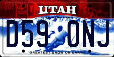 UT license plate D590NJ