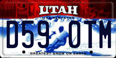 UT license plate D590TM