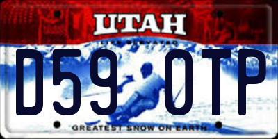 UT license plate D590TP