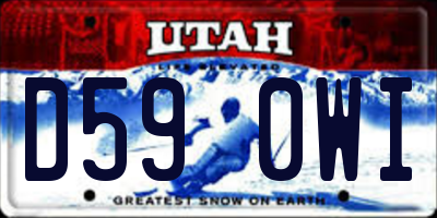 UT license plate D590WI