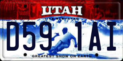UT license plate D591AI