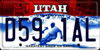 UT license plate D591AL