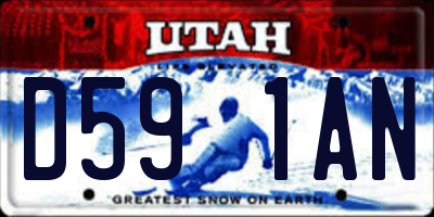 UT license plate D591AN