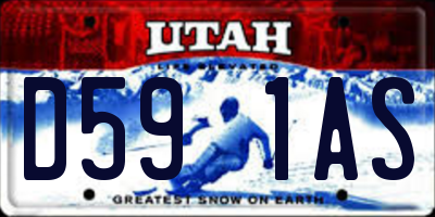 UT license plate D591AS