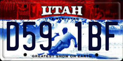 UT license plate D591BF