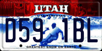 UT license plate D591BL