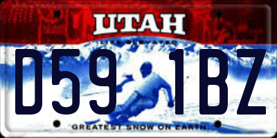 UT license plate D591BZ