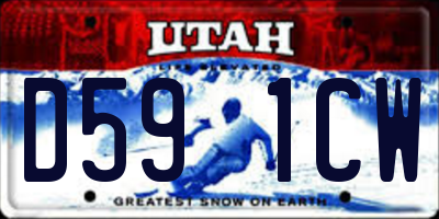 UT license plate D591CW