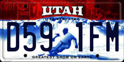 UT license plate D591FM
