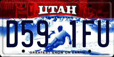UT license plate D591FU