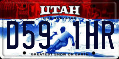 UT license plate D591HR