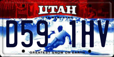 UT license plate D591HV