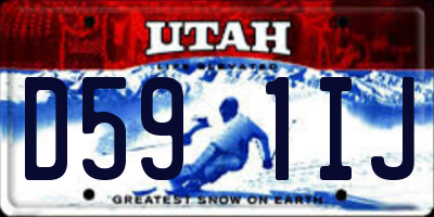 UT license plate D591IJ