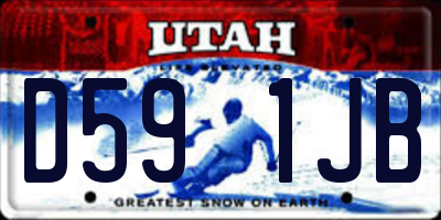UT license plate D591JB