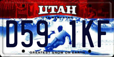 UT license plate D591KF