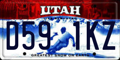 UT license plate D591KZ