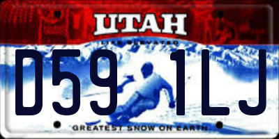 UT license plate D591LJ