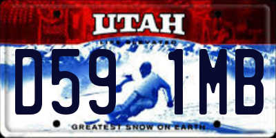 UT license plate D591MB