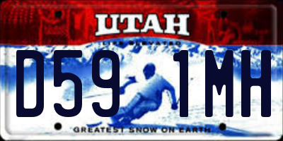 UT license plate D591MH