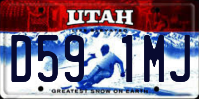 UT license plate D591MJ