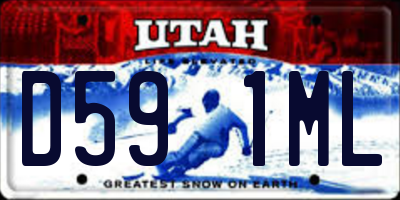 UT license plate D591ML