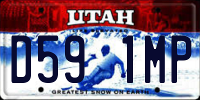 UT license plate D591MP