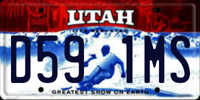 UT license plate D591MS