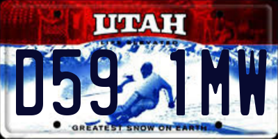 UT license plate D591MW