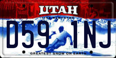 UT license plate D591NJ