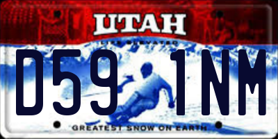 UT license plate D591NM