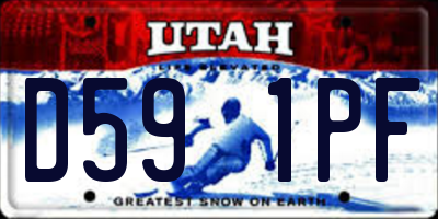 UT license plate D591PF