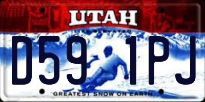 UT license plate D591PJ