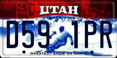 UT license plate D591PR