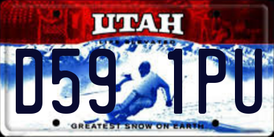 UT license plate D591PU
