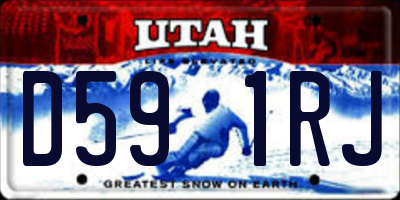 UT license plate D591RJ