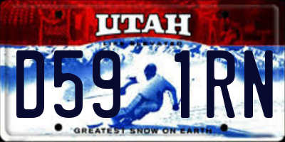 UT license plate D591RN