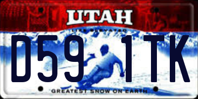 UT license plate D591TK