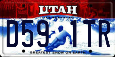 UT license plate D591TR