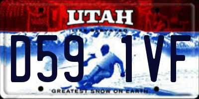UT license plate D591VF