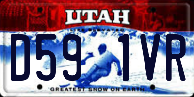 UT license plate D591VR