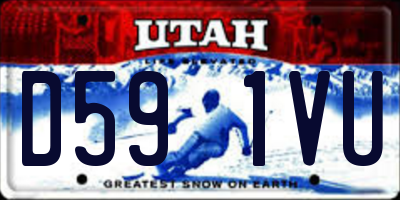 UT license plate D591VU