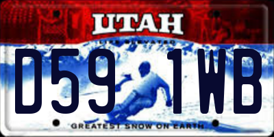 UT license plate D591WB