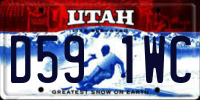 UT license plate D591WC