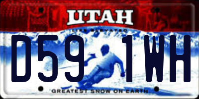 UT license plate D591WH