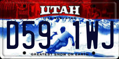 UT license plate D591WJ
