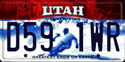UT license plate D591WR