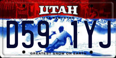 UT license plate D591YJ