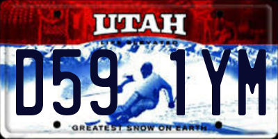 UT license plate D591YM