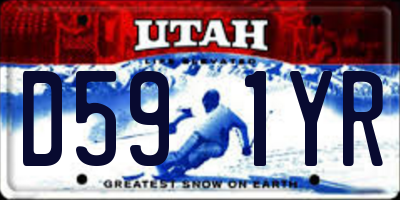 UT license plate D591YR
