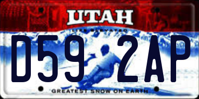 UT license plate D592AP